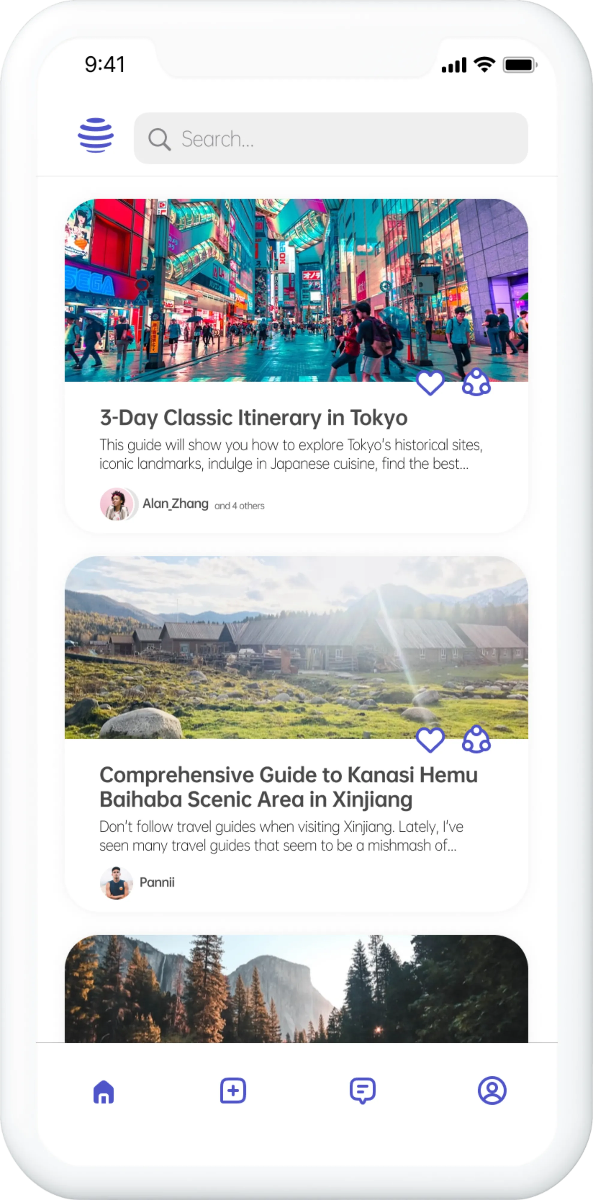 TripCollab app prototype.